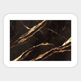 Brown marble with golden veins Sticker